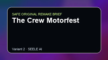The Crew Motorfest original game remake reference artwork 2