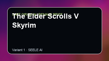 The Elder Scrolls V Skyrim Game Customer Remake preview