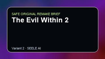 The Evil Within 2 original game remake reference artwork 2
