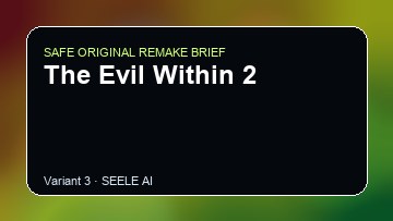 The Evil Within 2 original game remake reference artwork 3