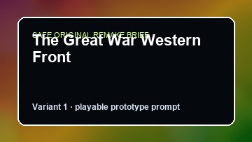 The Great War Western Front original the great war western front custom game reference artwork 1