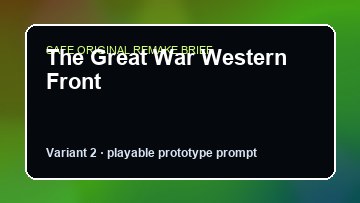 The Great War Western Front original the great war western front custom game reference artwork 2