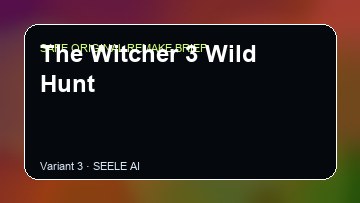 The Witcher 3 Wild Hunt original game remake reference artwork 3