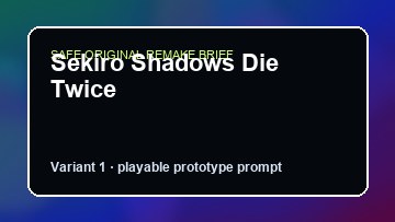 Sekiro Shadows Die Twice Killing Floor 2 DIY Game Maker preview