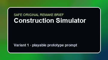 Construction Simulator Game Customer Remake preview