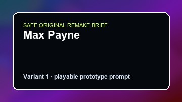 Max Payne Mafia Definitive Edition DIY Game Maker preview