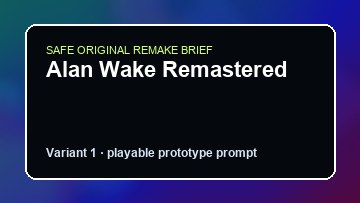 Alan Wake Remastered Coral Island DIY Game Maker preview