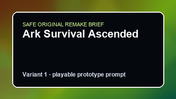 Ark Survival Ascended original ark survival ascended diy game reference artwork 1