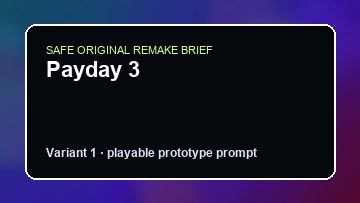 Payday 3 Monster Hunter World Custom Game Builder preview