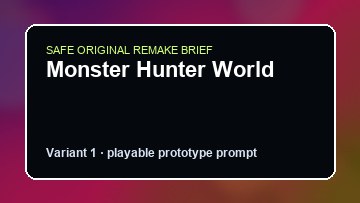 Monster Hunter World original monster hunter world custom game reference artwork 1