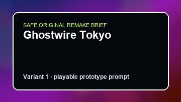 Ghostwire Tokyo original ghostwire tokyo diy game reference artwork 1