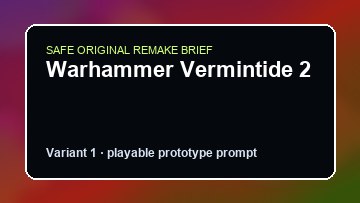 Warhammer Vermintide 2 original warhammer vermintide 2 diy game reference artwork 1