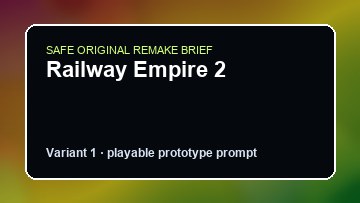 Railway Empire 2 original railway empire 2 custom game reference artwork 1