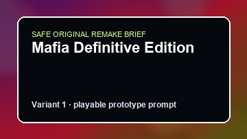 Mafia Definitive Edition original mafia definitive edition diy game reference artwork 1