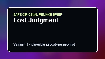 Lost Judgment original lost judgment diy game reference artwork 1