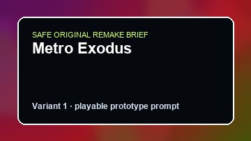 Metro Exodus Monster Hunter World Custom Game Builder preview