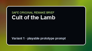 Cult of the Lamb Insurgency Sandstorm DIY Game Maker preview