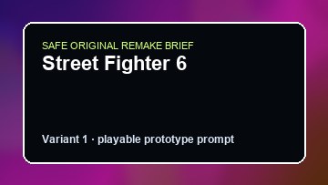 Street Fighter 6 original street fighter 6 diy game reference artwork 1