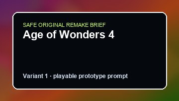 Age of Wonders 4 Mafia Definitive Edition DIY Game Maker preview