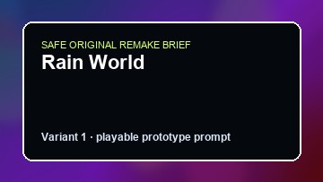 Rain World Game Customer Remake preview