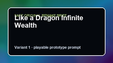 Like a Dragon Infinite Wealth original like a dragon infinite wealth custom game reference artwork 1