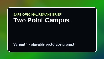 Two Point Campus Mafia Definitive Edition DIY Game Maker preview