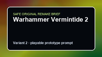 Warhammer Vermintide 2 original warhammer vermintide 2 diy game reference artwork 2
