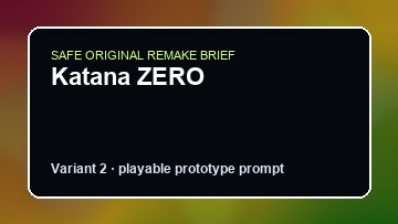 Katana ZERO original katana zero custom game reference artwork 2