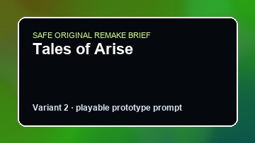 Tales of Arise original tales of arise diy game reference artwork 2