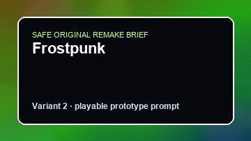 Frostpunk original frostpunk diy game reference artwork 2