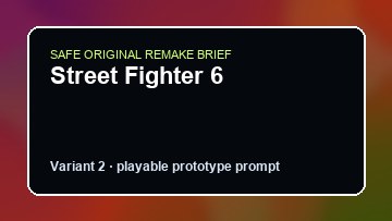Street Fighter 6 original street fighter 6 diy game reference artwork 2