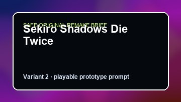 Sekiro Shadows Die Twice original sekiro shadows die twice custom game reference artwork 2