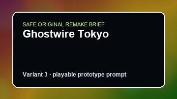 Ghostwire Tokyo original ghostwire tokyo diy game reference artwork 3