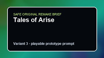 Tales of Arise original tales of arise diy game reference artwork 3