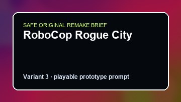 RoboCop Rogue City original robocop rogue city diy game reference artwork 3