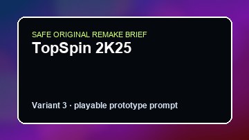TopSpin 2K25 original topspin 2k25 diy game reference artwork 3