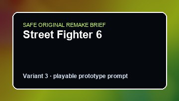 Street Fighter 6 original street fighter 6 diy game reference artwork 3