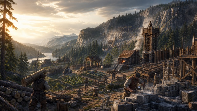 Timber and Stone original timber and stone diy game reference artwork 1