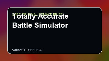 Totally Accurate Battle Simulator Game Customer Remake preview