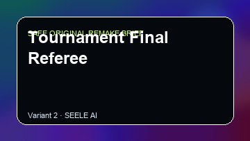 Tournament Final Referee original game remake reference artwork 2