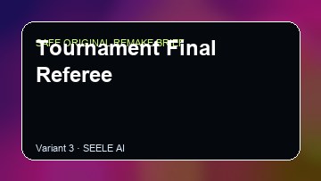 Tournament Final Referee original game remake reference artwork 3