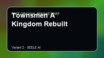 Townsmen A Kingdom Rebuilt Space Crew Legendary Edition Custom Game Builder preview