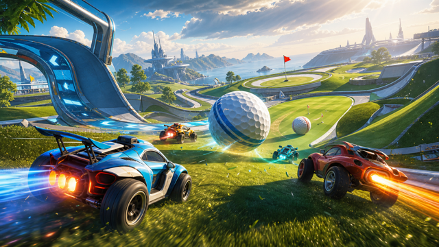 Turbo Golf Racing original game remake reference artwork 1