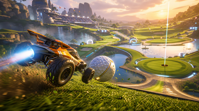 Turbo Golf Racing original game remake reference artwork 2
