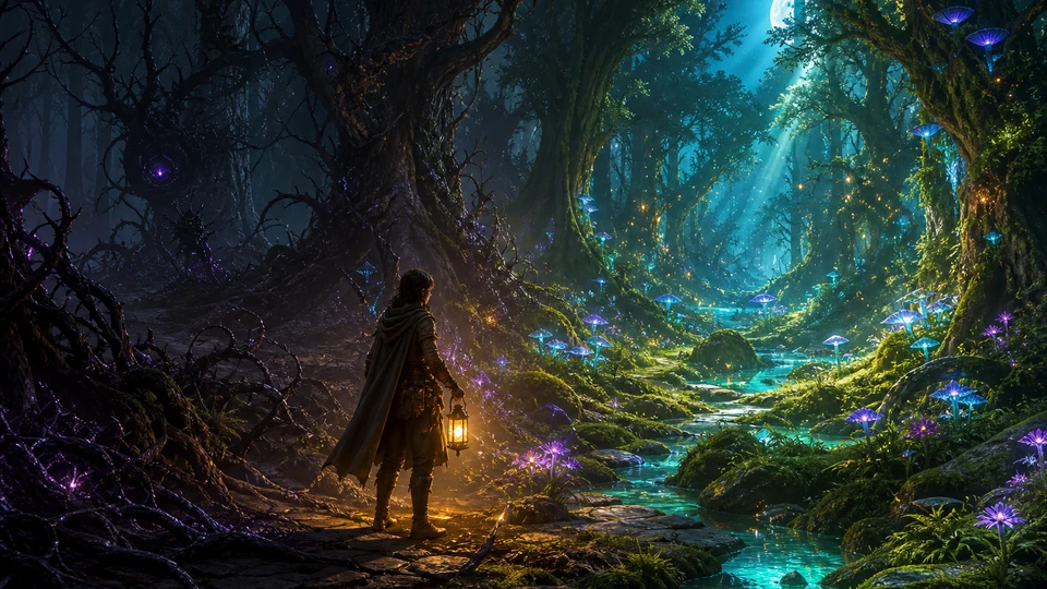 Corrupted forest location restored to bioluminescent life