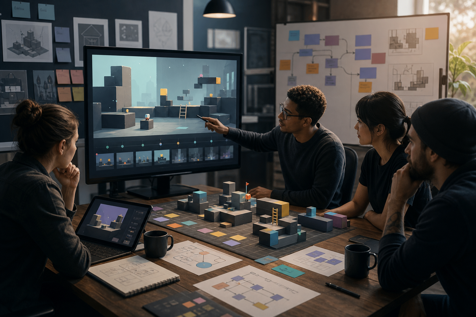 Unreal AI Game Workflow: From Visual Ambience to Safe Prototype playable slice planning figure