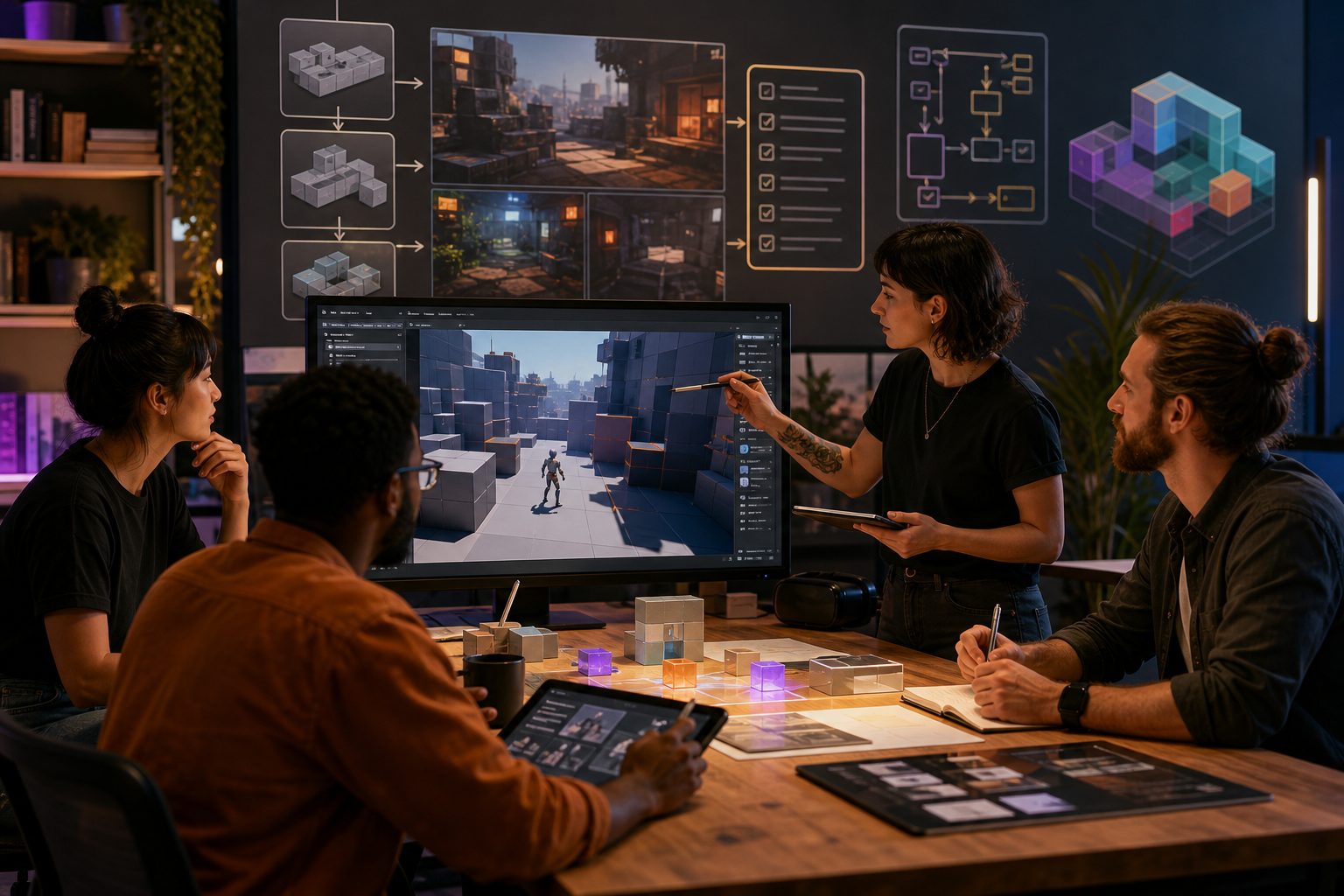 Unreal AI Game Workflow: From Visual Ambience to Safe Prototype review checklist figure