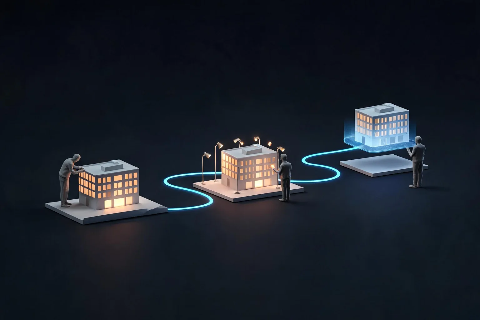 Unreal Engine Architecture Visualization Guide workflow diagram illustrating Explain preserve units, coordinates, materials, metadata, version, and ownership using CAD BIM or DCC handoff and units and materials as the visible checkpoints.