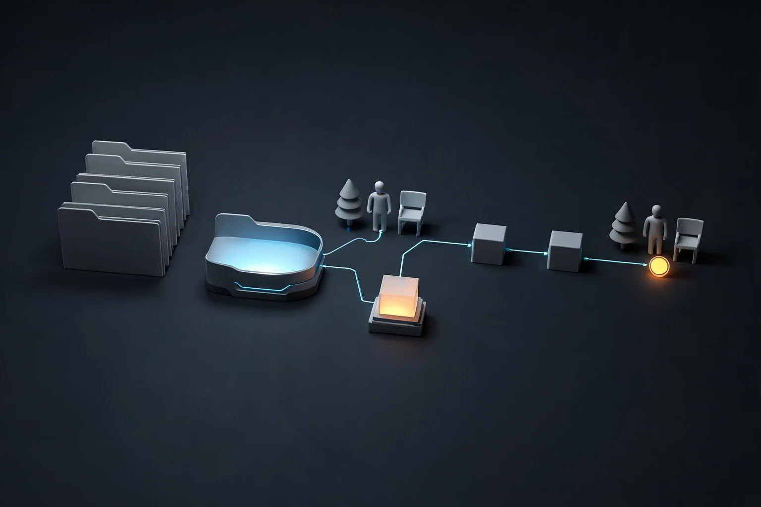 Unreal Engine Asset Management and Content Browser Guide editorial cover illustrating Content Browser folders, Primary Assets and Asset Manager, redirectors and references, and cooking ownership