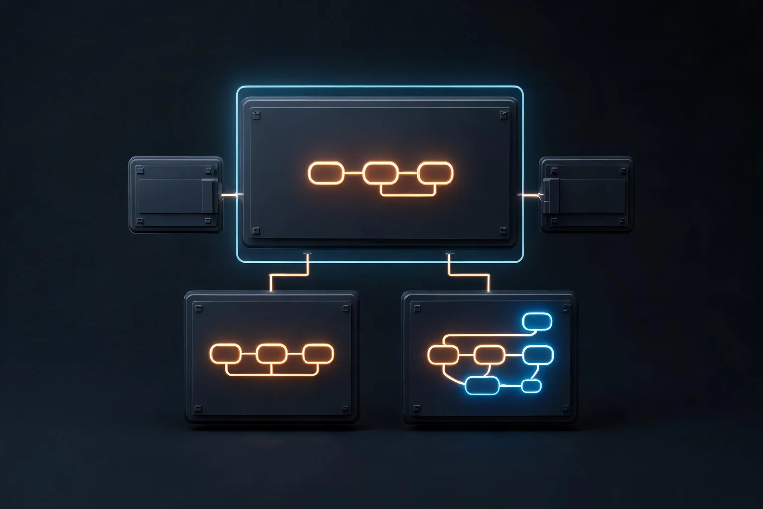Unreal Engine Blueprint Classes, Inheritance, and Components editorial cover illustrating parent and child Blueprints, inherited variables and functions, Actor Components, and Construction Script boundaries